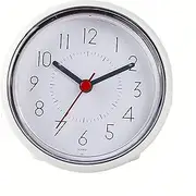 Lancoon Waterproof Shower Clock, Moisture and Fog Resistant, Silent Wall Decoration, Hanging Laying with 3 Suction Cups and 2 Feet, Battery Powered for Bathroom Kitchen Bedroom