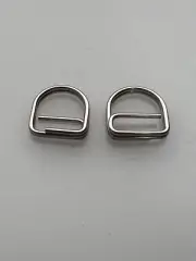 (2) D Ring Split Ring for 3/8" Camera Strap to Lugs - NEW PAIR NOS