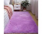 Super Soft Shaggy Carpet, Bedroom Fluffy Rug, Modern Plush Area Rugs, Kids Girl's Room Rugs for Home Decoration-Purple