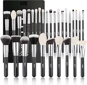 BEILI Makeup Brushes, Make Up Brush Set Professional, 30 PC Natural Goat Hair Makeup Brush Foundation Face Powder Blush Eyeshadow Brushes Concealers Eye Make Up Brush Set