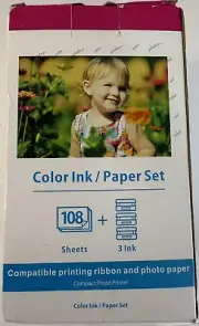 KP-108IN Color Ink Paper Set 4x6 for Canon Selphy CP1300 1200 910 1500 Lot NEW