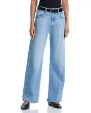 Mother The Lasso Sneak High Rise Jeans in Sow Surreal