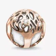 NEW Thomas Sabo Karma Bead K0169 Tree of Life Sterling Silver Rose Gold Plated