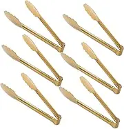 Ciieeo 6 Piece Stainless Steel Cooking Tongs Salad Tongs for Boys and Girls BBQ Serving Utensils Kitchen Utensils Buffet Serving Set Comfortable Handle Easy to Clean