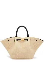 Demellier The Midi New York Raffia Tote - Natural ONE SIZE