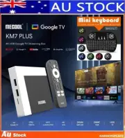 ✅Keyboard + Mecool KM7 Plus Android TV 11 Netflix AV1 ATV chromecast WiFi Box 4K