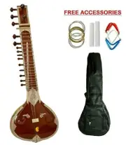 Hand Craved Work 7 Main & 9 Sympathetic Strings Left & Right Handed Sitar Bag