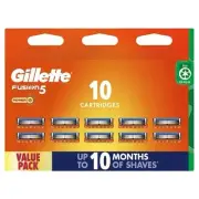[Gillette] Fusion 5 Power 10 Shaving Blades Cartridges || Value Pack 10 Months