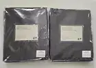 West Elm Pole Pocket European Flax Linen 2-Curtains 48" x 108" Graphite