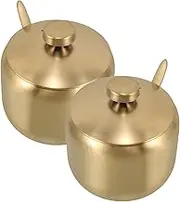 AUTSUPPL Elegant Stainless Steel Spice Jars Set Salt Spice Containers Small Airtight Camping Kitchen