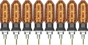 Motorcycle Indicators Turning For CBR500R CBR650F CB650F CBR600RR CB500X CRF250L MSX125 8mm 12V Motorcycle Light Turn Signal(8 x Amber Lens)