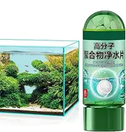Water Purifying Tablets,1 Bottle of Aquarium Water Purification Tabs | Natural Fish Tank Accessories, Aqua Purifier, Safe Fish Supplies for Removes Algae
