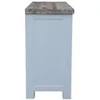 Plumeria Buffet Table 145cm 1 Door 3 Drawer Solid Acacia Timber - White Brush