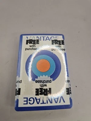 Vintage VANTAGE Cigarettes Logo Themed Deck of Playing Cards Sealed