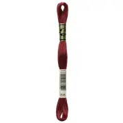 DMC 6-Strand Embroidery Cotton 8.7yd-Garnet - 12 Pack