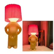 A Little Shy Man Naughty Little Boy Desk Lamp, Small Table Lamp Bedside Night Light xi Pink