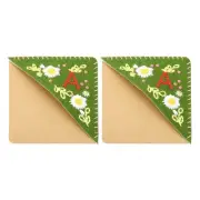2pcs Corner Bookmark,Letter Book Mark Personalized Embroidered,Green,Letter a
