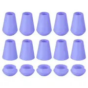 16Pcs Plastic Cord Lock Bell End Stopper Cord End Rope Fastener, Dark Purple