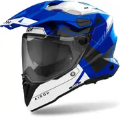Airoh Commander 2 Reveal Motocross Helmet, white-blue, Size 2XL for Men White Blue