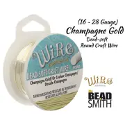BeadSmith Craft Wire Champagne 18, 20, 22, 24, 26, 28 Gauge Wire Elements