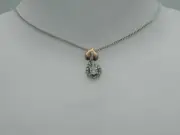 Welsh Clogau Sterling Silver & 9ct Rose Gold Tree of Life Vine Topaz Pendant
