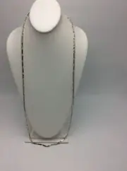 $38 Vince Camuto silver tone singular link Necklace VCC5