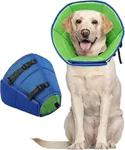 Kuoser Dog Recovery Collar,Soft&Adjustable Dog Cone,Elizabethan Dog Collar After Surgery,Wounds Protection,Licking Scratching Prevention,Skin Diseases,Weaning,Comfortable Pet Cone(Blue,XL)