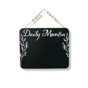Rayell Wall Hanging Chalkboard Daily Mantra 36x30x2cm Home/Kitchen/Lounge Decor