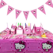 Hello Kitty Birthday Party Supplies Banner Balloons Backdrop Cake Topper Decors