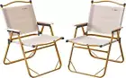 Portable Camping Chairs 2 Pack, Folding Beach Chairs for Adults, Outdoor Chai...