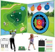 Golf Game: 70"X 70" plus Size Double Sided Hitting Mat, Ideal Gifts for Kids Adu