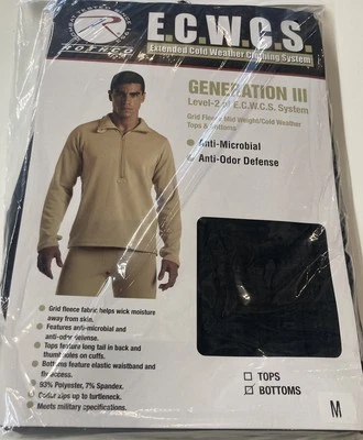 Rothco E.cw.c.s Gen III Grid Fleece Mid Weight Bottom Sz M