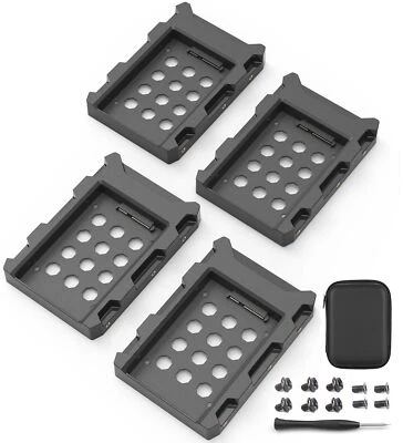 2.5" SSD to 3.5" SATA Hard Disk Drive Adapter ABS SSD Mounting Bracket Kit 4 ...