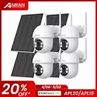 ANRAN 5MP Wireless PTZ Solar Security Camera Battery Powered Outdoor WiFi CCTV