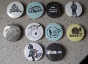 Classic Science Fiction TV and Movies 2.25" Buttons, Set B 10 Buttons