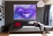 Modern Abstract Bright colorful Love Painting Canvas Print wall art home decor