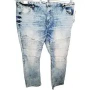 Southpole Stretch Men's Denim Flex Straight Leg Jeans Light Sand Blue NWT