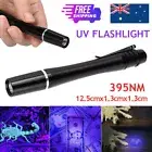Small LED 395 nM UV Ultra Violet Flashlight Blacklight Torch Light Lamp Aluminum