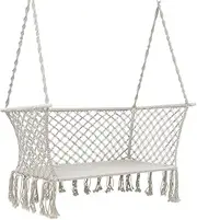 Gardeon Hammock, 2 Person Chair Portable Camping Swing Hanging Chairs Hammocks Patio Backyard Porch Outdoor Indoor Furniture, Durable and Soft Fabric 200kg Capacity Cream