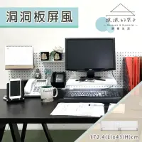 在飛比找momo購物網優惠-【撥撥的架子】172x43cm I型 洞洞板屏風 美背桌上洞