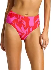 [Seafolly] Women's Standard High Waisted Full Coverage Low Legline Bikini Bottom