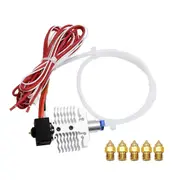 For V2 Neo/ Neo 3D Printer Hot End Kit Max Neo Hotend 24V 40W Thermistor with 0.4mm Nozzle Silver Red