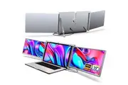 15 inch Trifold Portable Monitor 1080P IPS FHD Laptop Screen Extender For Laptop - Space Grey ( AU Version )