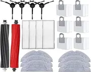 Compatible for Roborock S8 S8 Pro Ultra S8+ Robot Vacuum Spare Parts, Main Side Brushes Mop Cloths HEPA Filters Dust Bags Accessories (Optional)(Combination Set 22pcs)