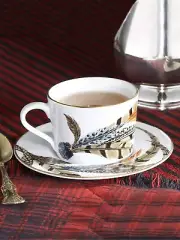 Ralph Lauren Carolyn Feathers Tea Cup and Saucer Set NEW and RARE