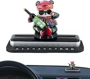 Phone Number for Car - Sliding Number Sign Skateboard Bear Phone Number Plate,Creative Non-Slip Interior Ornaments Number Card for Dashboard