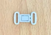 6pc 2 Part White Bikini Bra Clasp Plastic Suit 10-12mm Strap Clip Snap Close