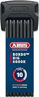 ABUS Bordo 6000K Folding Lock with SH Lock Holder - Bike Lock with XPlus Cylinder for high Tamper Protection - ABUS Security Level 10 - Length 120 cm