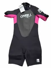 O’Neil Reactor Spring Youth Wetsuit Black/ Pink Size 12