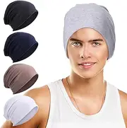 [Syhood] 5 Pcs Unisex Slouchy Beanie Hats for Men Women Summer Beanie Hats Lightweight Baggy Dwarf Soft Chemo Sleep Caps